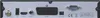 The back panel of an electronic device showing various ports and connectors. Produktbild-Vorschau