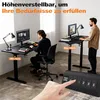 Two people using adjustable height desks in an office setting. Voir les images du produit