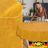 Tischdecke Klassisch-elegant Marmor Orange Rund 120cm Produktbild-Vorschau 5