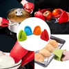 4 Paar Silikon-Kochgriffe Ofenhandschuhe Topflappen für Produktbild-Vorschau 5