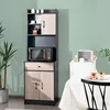 COSTWAY Armadio da cucina in legno da 180 cm con cassetto, Anteprima dell’immagine prodotto 1