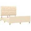 Bettgestell ohne Matratze Creme 140x190 cm Stoff Produktbild-Vorschau 4