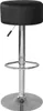 Elegante Barhocker mit schwarzem Sitz und verstellbarer Produktbild-Vorschau 1