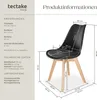 A diagram showing the dimensions of a chair, with text providing product information. Náhled obrázku produktu