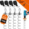 NewHabitat | 4x Erdanker Bodenanker Silber inkl. Gurte Produktbild-Vorschau 1