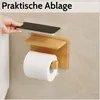 DEKAZIA® Klopapierhalter Holz mit Ablage – Produktbild-Vorschau 4