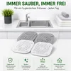 4x Abflusssieb Silikon, Spülbecken Sieb, Dusche Haarfänger, Produktbild-Vorschau 9