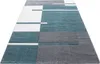 Kurzflor Teppich Wohnzimmer Blau 140x200 Rechteck Kariertes Produktbild-Vorschau 1