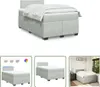 The Living Store Boxspringbett mit Matratze Hellgrau Produktbild-Vorschau 1