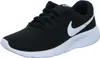 A single black Nike Tanjun sneaker with a white Nike swoosh logo, shown from a side-diagonal angle on a white background. Podgląd zdjęcia produktu