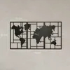 Décoration murale en métal, 3 pièces, carte du monde, Voir les images du produit 2