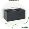 MePla - Kübel KARO-40 Holzoptik 80x40x40 anthrazit Produktbild-Vorschau 2