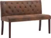 vidaXL Panca 120 cm look scamosciato marrone Anteprima dell’immagine prodotto 1