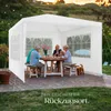 A family is enjoying a meal under a white gazebo in a garden setting. Náhled obrázku produktu