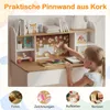Detský písací stôl s korkovou tabuľou a nabíjacou stanicou Náhľad obrázku produktu 1