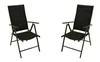 Two black folding chairs are shown against a white background. Produktbild-Vorschau