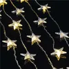 LED Weihnachtsvorhang – Sterne, 120x90 cm, Innen, warm-weiß, Timer Produktbild-Vorschau