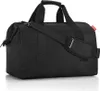 A black duffel bag is shown against a white background. Produktbild-Vorschau