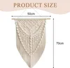 Velký makramé závěs na zeď, boho tapiserie s třásněmi, Náhled obrázku produktu 3