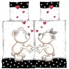 4 teilig Bettwäsche 135x200 cm Bärchen Herzen Liebe Partner Produktbild-Vorschau 2