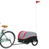 vidaXL Rimorchio per biciclette nero e rosso 30 kg di ferro Anteprima dell’immagine prodotto 3
