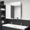 vidaXL LED-Bad-Spiegelschrank Glänzendes Schwarz 60x11x80 Produktbild-Vorschau 2