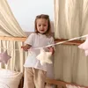 Handgemachte Wimpelkette aus Musselin Kinderzimmer Gold Produktbild-Vorschau 3