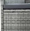 vidaXL Garten-Essstühle 4 Stk. Poly Rattan Grau Produktbild-Vorschau 5