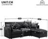 Merax Ecksofa, L-Form Sofa mit Schlaffunktion, 3-4 Sitzer Produktbild-Vorschau 6