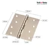 KOTARBAU® Universal-Scharnier 2Stk. 100x100mm Nickel Produktbild-Vorschau 7
