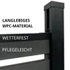 Floordirekt WPC Sichtschutzzaun Capri 180x180 cm schwarz, Produktbild-Vorschau 3