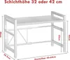 Küchenregale, Ausziehbarer Mikrowellenständer mit 6 Haken, Produktbild-Vorschau 11