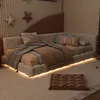 A corner bed with integrated lighting and decorative pillows. Náhled obrázku produktu
