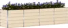vidaXL Květináč, slonová kost, 320 x 80 x 75 cm, ocel Náhled obrázku produktu 3