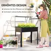 Outsunny Hochbeet mit Abdeckung, erhöhtes Kräuterbeet mit Produktbild-Vorschau 5