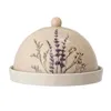 Bloomingville Bea Butterdose rund 15x10 cm Natur Steingut Produktbild-Vorschau 1
