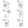 Diagrams showing the steps for applying a screen protector to a smartphone. Produktbild-Vorschau