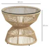 Outsunny Beistelltisch Rattan, Ø60 cm Gartentisch mit Produktbild-Vorschau 3