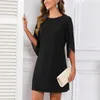 Elegantes Cocktailkleid mit 3/4-Ärmeln und A-Linien-Schnitt Produktbild-Vorschau 3