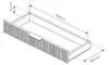 Katerara - Toilette, 100x38x78h cm Schwarz, eine Schublade Produktbild-Vorschau 4