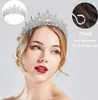 Silberne Krone, Tiara aus klarem Diamantkristall, elegantes Produktbild-Vorschau 4