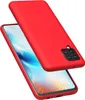 A red phone case is shown on top of a smartphone. Produktbild-Vorschau