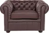 BELIANI Zestaw wypoczynkowy 3+1 brązowa skórzana sofa i Podgląd zdjęcia produktu 9