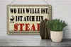 Blechschild Spruch 30x20cm wo ein Wille ist Steak Grill Produktbild-Vorschau 5