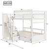 MODFU Lit Superposé 90x200 cm - Lit Double avec Rangement Voir les images du produit 5