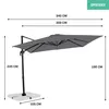 Vonroc Sonnenschirm Pisogne 300x300cm - Freischwingender Produktbild-Vorschau 2