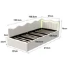 INONEFT Gestoffeerd bed, slaapbank/dagbed 90x200 cm met Productafbeelding-voorbeeld 4