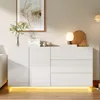 Fortuna Lai Sideboard noir brillant avec LED, meuble TV, Voir les images du produit 1