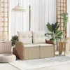 vidaXL Sofa ogrodowa z poduszkami beżowa 121 x 62 x 69 cm z Podgląd zdjęcia produktu 2