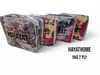 Several packaged blankets are displayed in a row against a white background. Text overlays provide product information. Produktbild-Vorschau